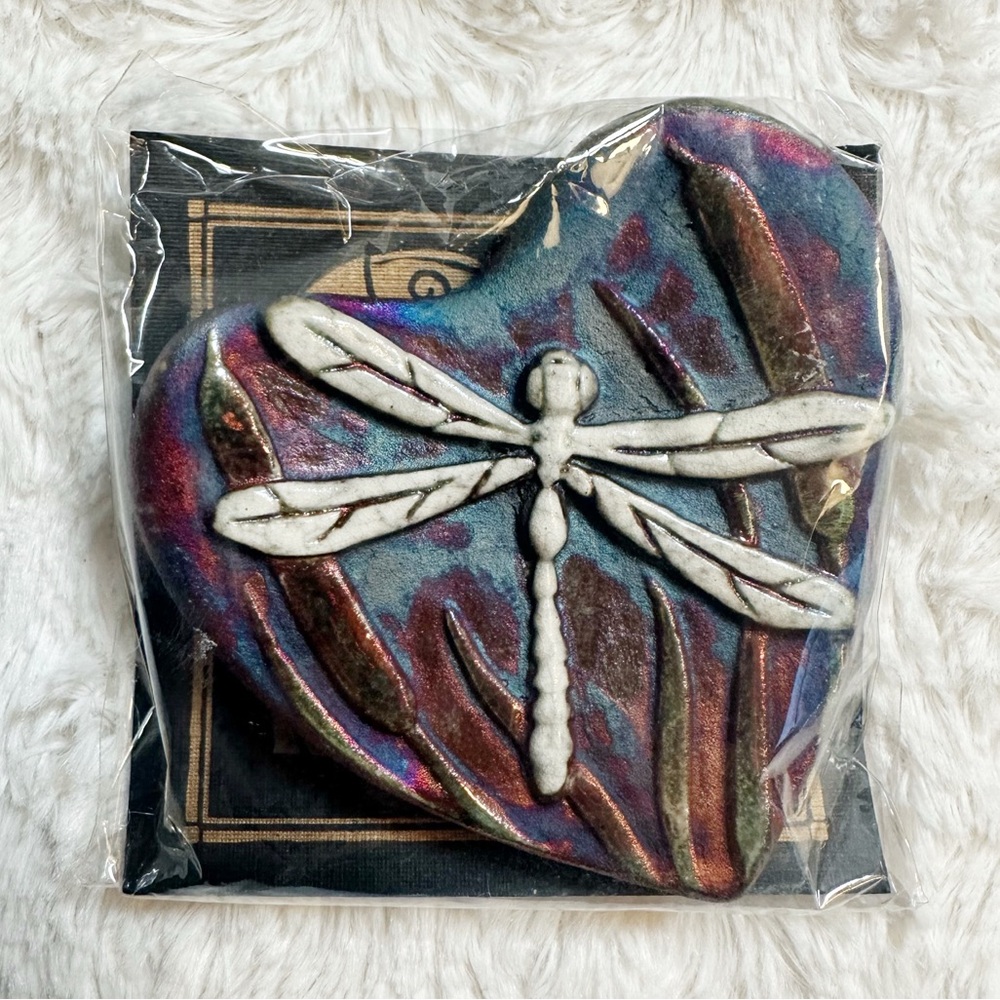NIB Jeremy Diller Blessed Heart Raku Heart Piece